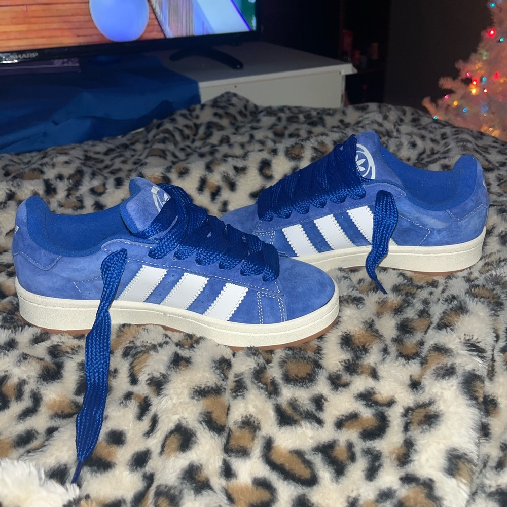 Adidas Blue Suede Sneakers